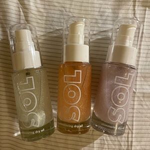 SOL shimmering dry body oil
